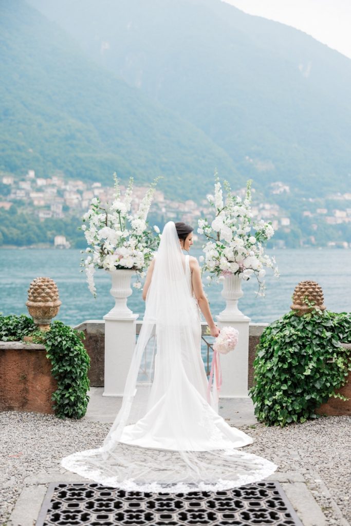 Bride getting married on the Lake Como Italy