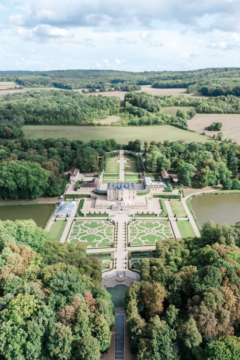 The amazing Chateau de Villette from a drone