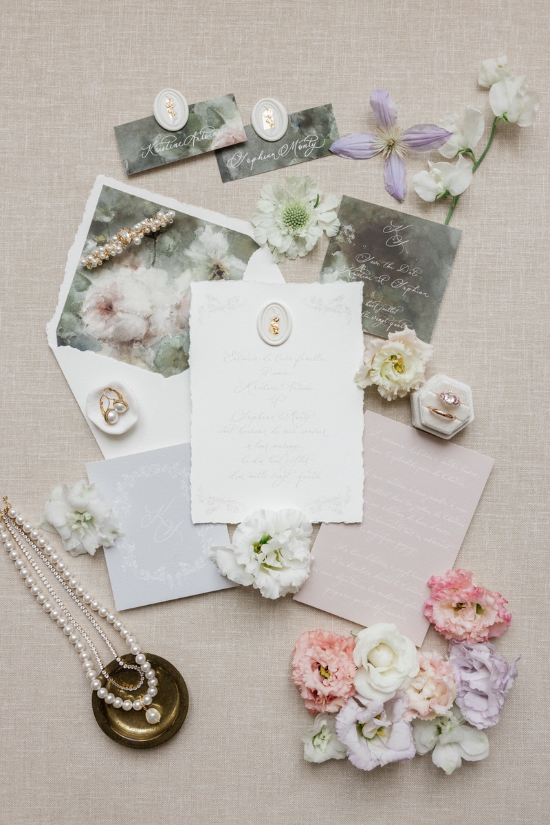luxury stationery wedding france