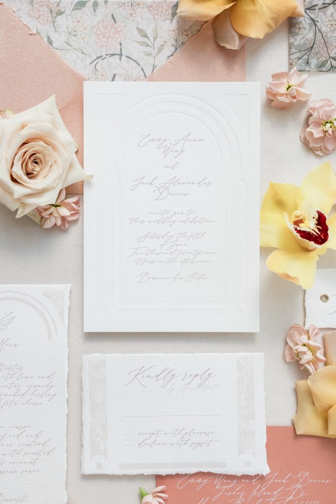Delicate wedding invitation design