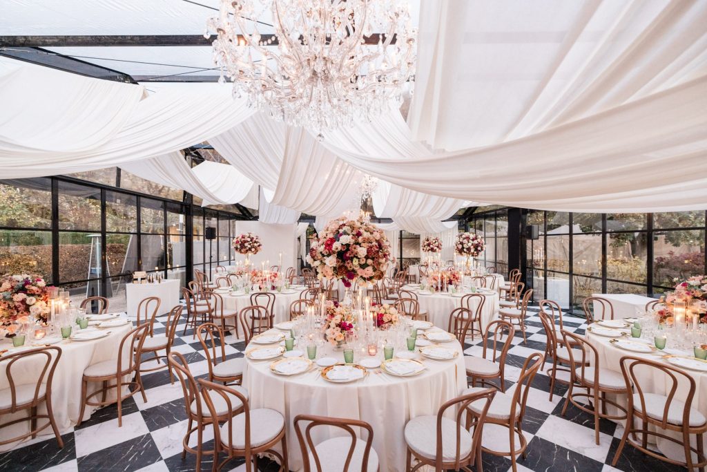 Luxury wedding dinner design at Musee Rodin Paris