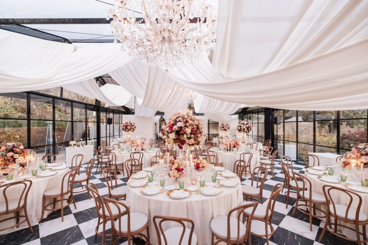 Luxury wedding dinner design at Musee Rodin Paris
